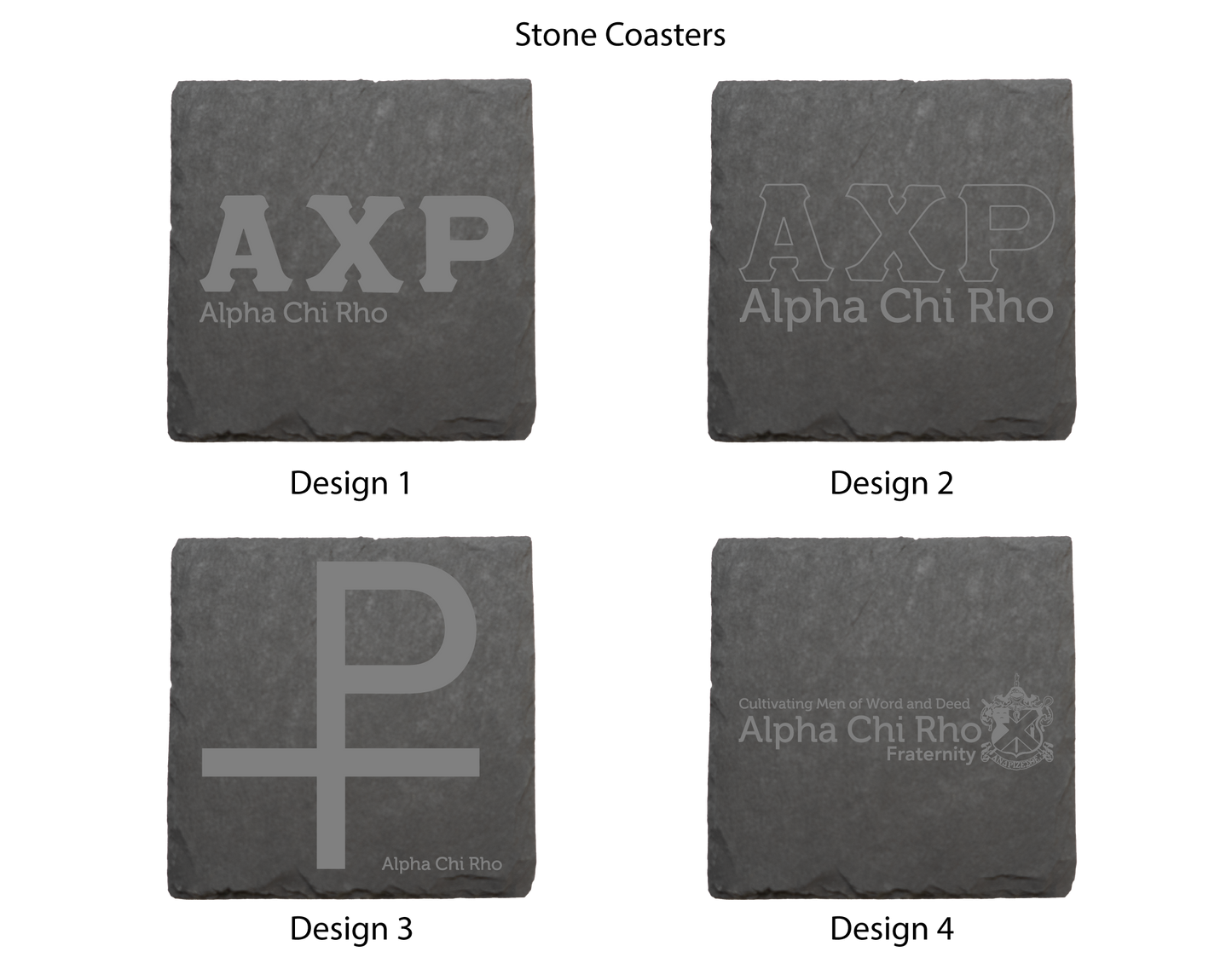 Alpha Chi Rho Stone Coasters - 4-Pack