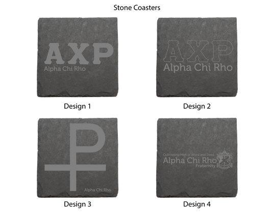 Alpha Chi Rho Stone Coasters - 4-Pack