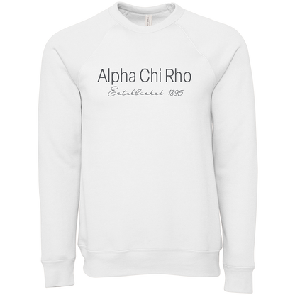 Alpha Chi Rho Embroidered Printed Name Crewneck Sweatshirts