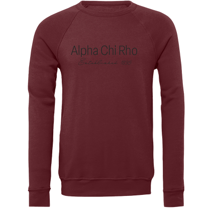 Alpha Chi Rho Embroidered Printed Name Crewneck Sweatshirts