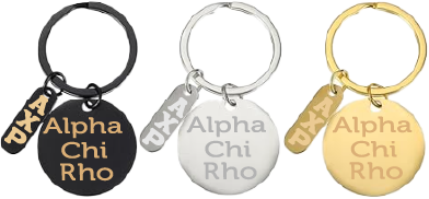 Alpha Chi Rho Name and Letters Keychains