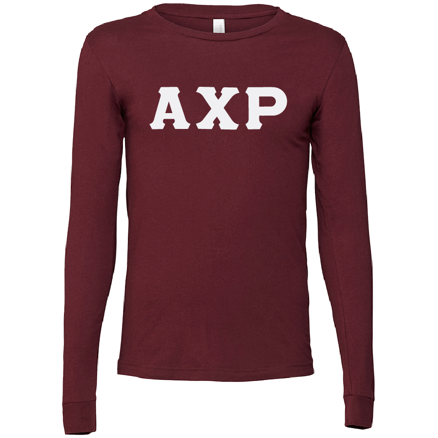 Alpha Chi Rho Lettered Long Sleeve T-Shirts
