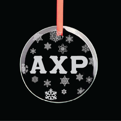 Alpha Chi Rho Round Multi-Snowflake Ornament