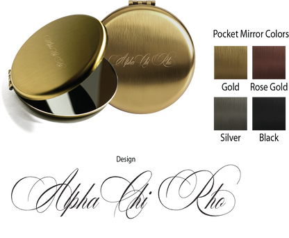 Alpha Chi Rho Script Pocket Mirrors