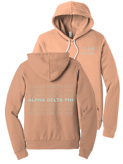 Alpha Delta Phi Repeating Name Hooded Sweatshirts