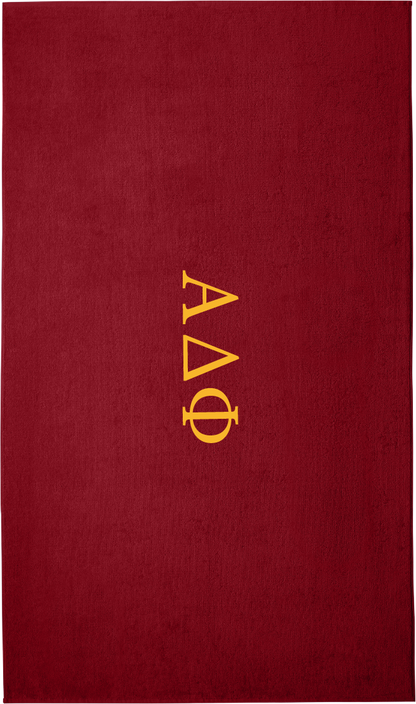 Alpha Delta Phi Lettered Beach Towels