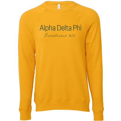 Alpha Delta Phi Embroidered Printed Name Crewneck Sweatshirts