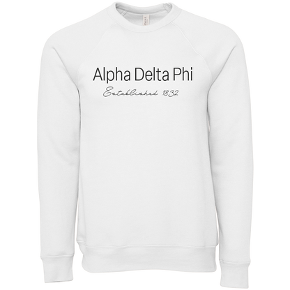 Alpha Delta Phi Embroidered Printed Name Crewneck Sweatshirts