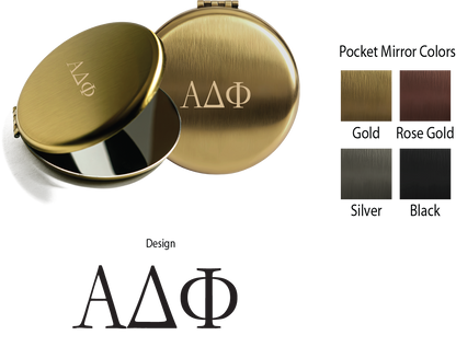 Alpha Delta Phi Lettered Pocket Mirrors