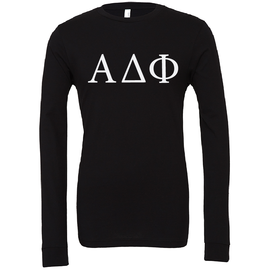 Alpha Delta Phi Lettered Long Sleeve T-Shirts