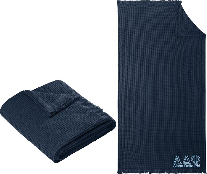Alpha Delta Phi Letters and Name Blankets