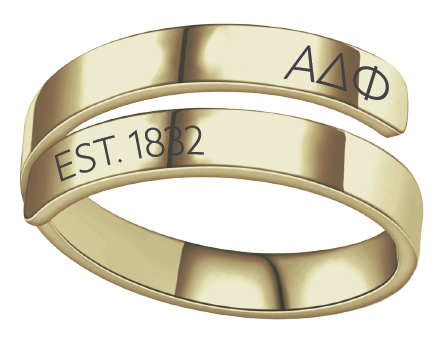 Alpha Delta Phi Year and Letters Rings
