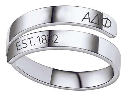 Alpha Delta Phi Year and Letters Rings