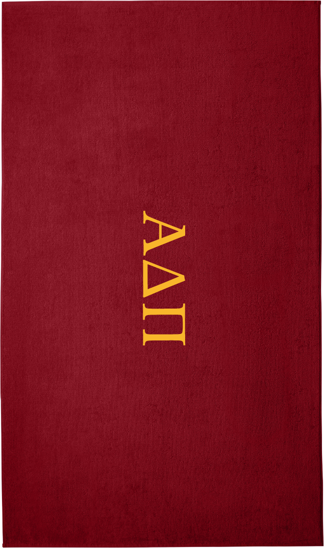 Alpha Delta Pi Lettered Beach Towels