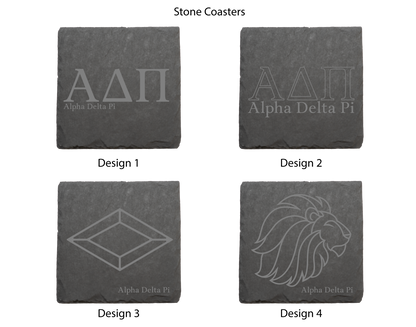 Alpha Delta Phi Stone Coasters - 4-Pack