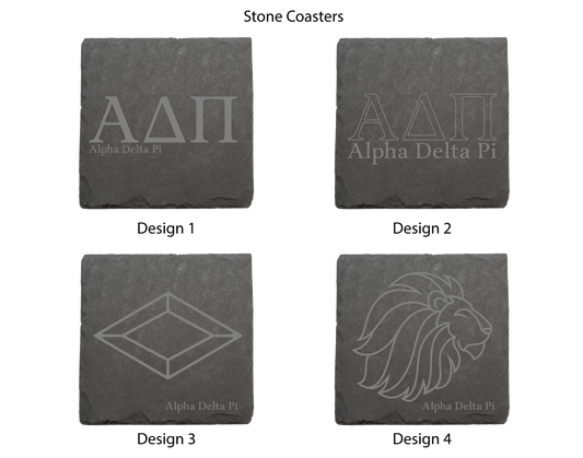 Alpha Delta Phi Stone Coasters - 4-Pack