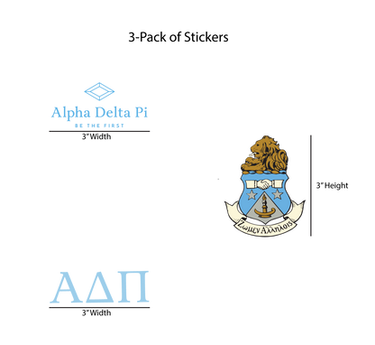 Alpha Delta Pi Permanent Stickers