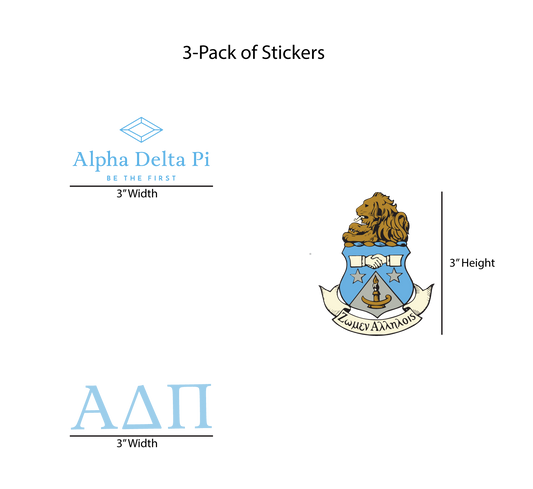 Alpha Delta Pi Permanent Stickers