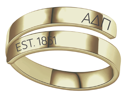 Alpha Delta Pi Year and Letters Rings
