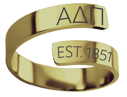 Alpha Delta Pi Year and Letters Rings