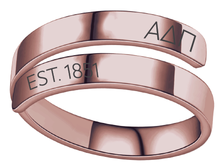 Alpha Delta Pi Year and Letters Rings