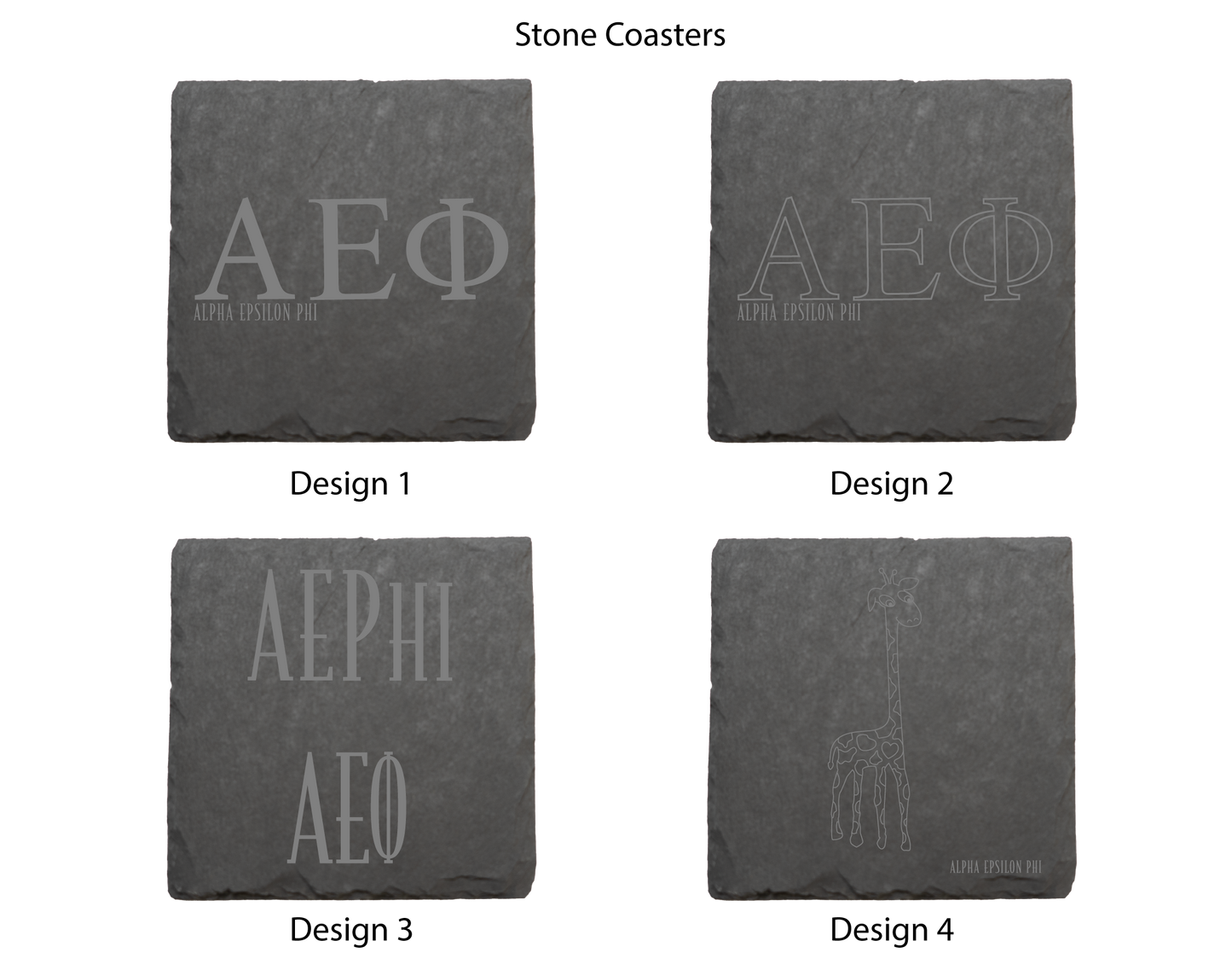 Alpha Epsilon Phi Stone Coasters - 4-Pack