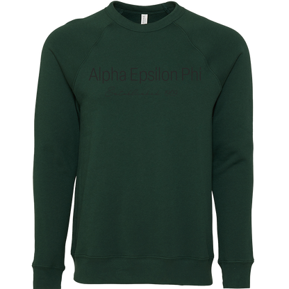 Alpha Epsilon Phi Embroidered Printed Name Crewneck Sweatshirts