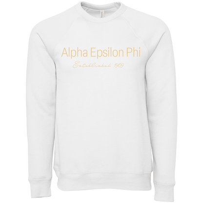 Alpha Epsilon Phi Embroidered Printed Name Crewneck Sweatshirts