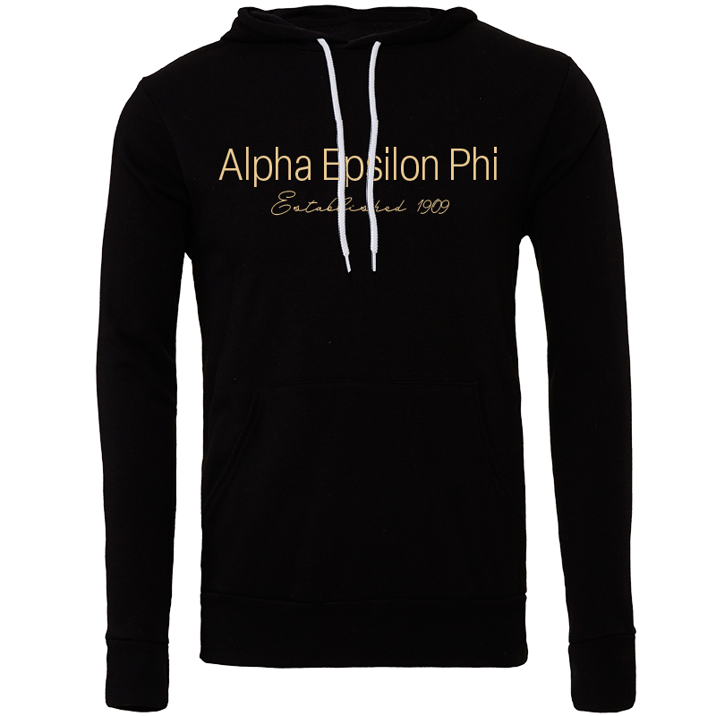 Alpha Epsilon Phi Embroidered Printed Name Hooded Sweatshirts