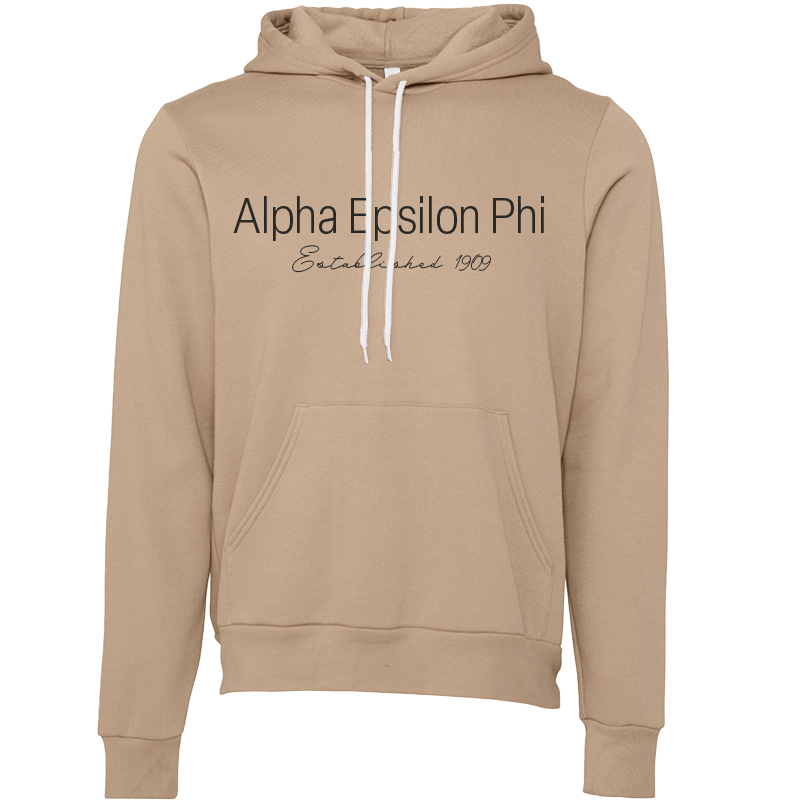 Alpha Epsilon Phi Embroidered Printed Name Hooded Sweatshirts