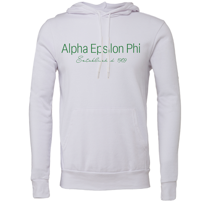 Alpha Epsilon Phi Embroidered Printed Name Hooded Sweatshirts