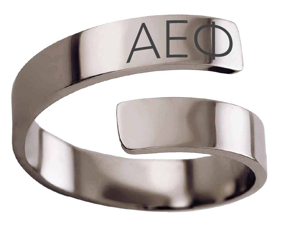 Alpha Epsilon Phi Lettered Rings