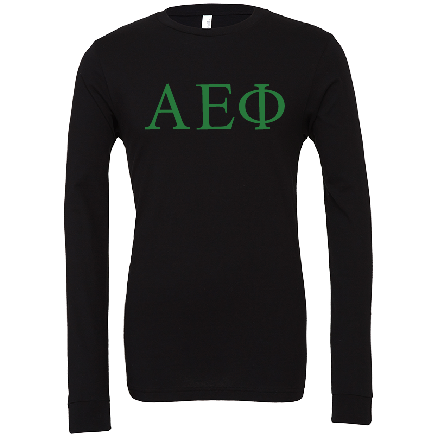 Alpha Epsilon Phi Lettered Long Sleeve T-Shirts