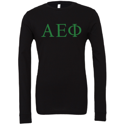 Alpha Epsilon Phi Lettered Long Sleeve T-Shirts