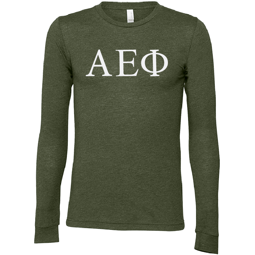 Alpha Epsilon Phi Lettered Long Sleeve T-Shirts