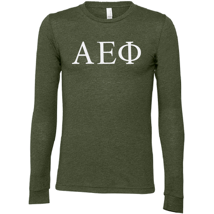 Alpha Epsilon Phi Lettered Long Sleeve T-Shirts