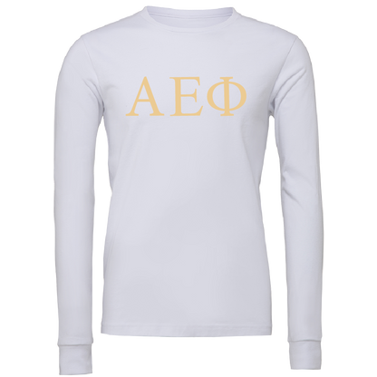 Alpha Epsilon Phi Lettered Long Sleeve T-Shirts