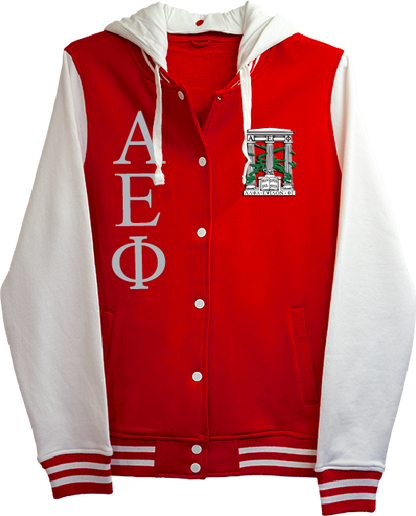 Alpha Epsilon Phi Varsity Hooded Sweatshirt