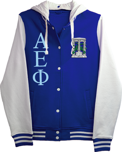 Alpha Epsilon Phi Varsity Hooded Sweatshirt