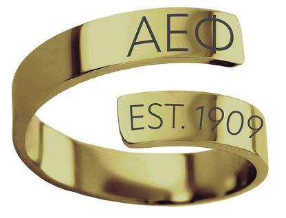 Alpha Epsilon Phi Year and Letters Rings