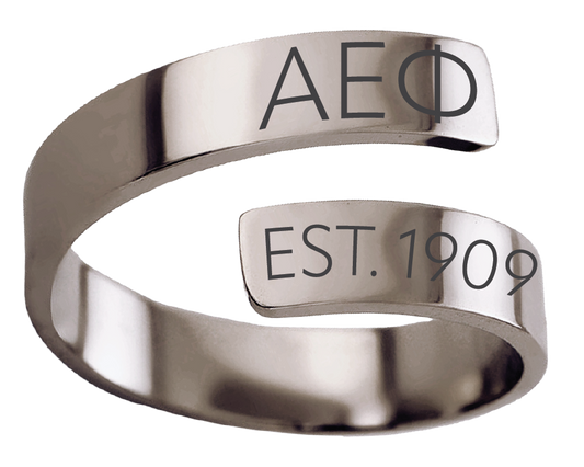 Alpha Epsilon Phi Year and Letters Rings