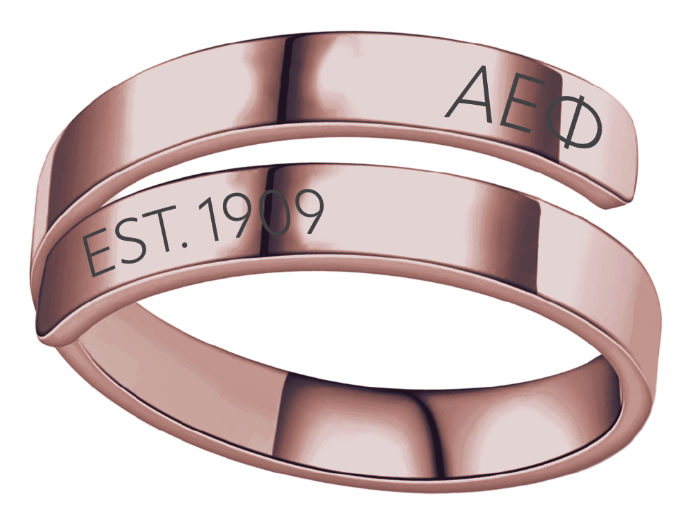 Alpha Epsilon Phi Year and Letters Rings
