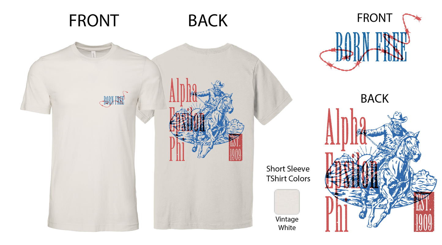 Alpha Epsilon Phi Cowboy Graphic T-Shirt