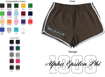 Alpha Epsilon Phi Year and Name Women's Shorts