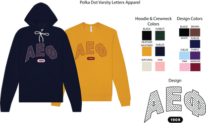 Alpha Epsilon Phi polka dot apparel options