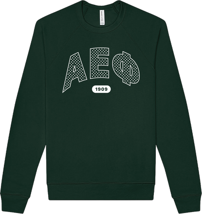Alpha Epsilon Phi polka dot in forest
