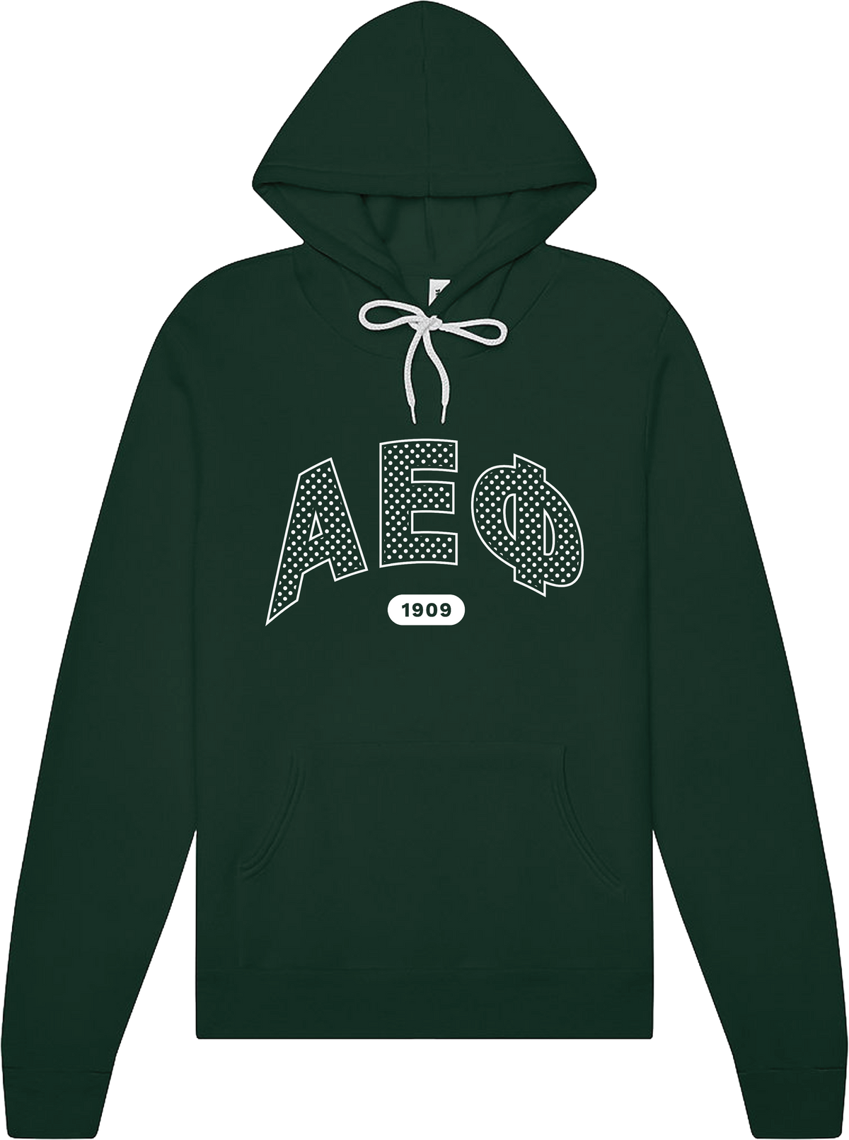 Alpha Epsilon Phi polka dot hoodie in forest