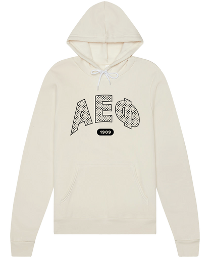 Alpha Epsilon Phi polka dot hoodie in natural