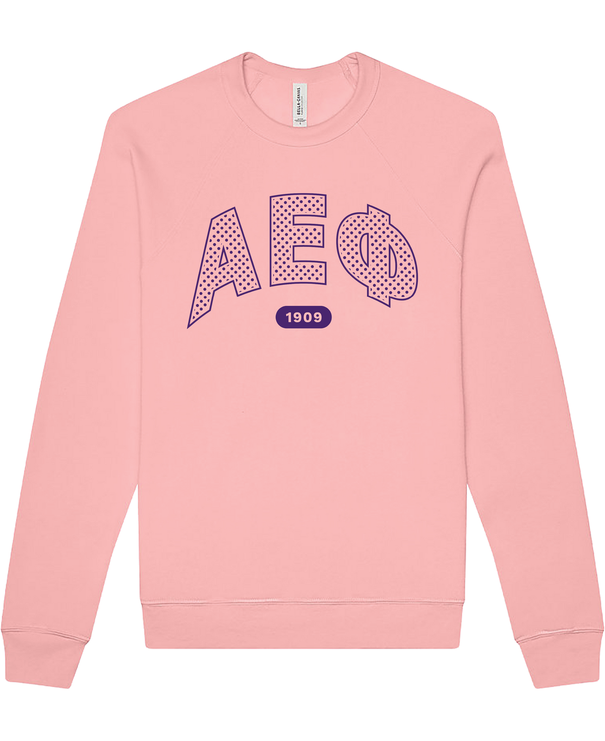 Alpha Epsilon Phi polka dot crew in pink