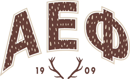 Alpha Epsilon Phi Fawn Print Varsity Hoodie